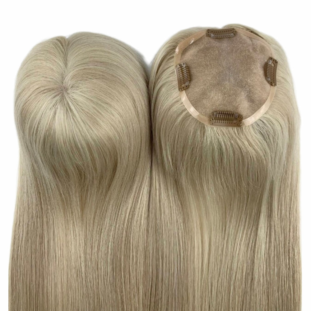 5.5*6.5" Fine Mono High-Grade Remy Human Hair Topper With Fine Brazilian Remy Hair