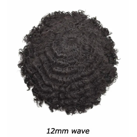 Afro Curly |Full French Lace Base Hairpiece| Toupee for Men | Afro Style Hair System|130% Density| Size 8''x10''