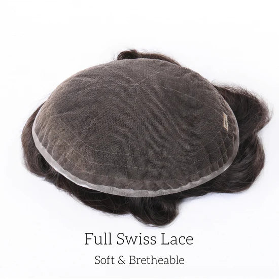 6*5.5" Swiss Lace  High-Grade Remy Human Hair Topper With Fine Brazilian Remy Hair