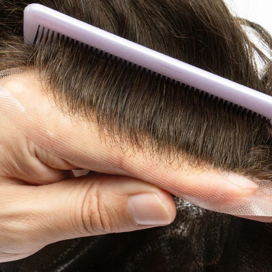 6*5.5" Swiss Lace  High-Grade Remy Human Hair Topper With Fine Brazilian Remy Hair